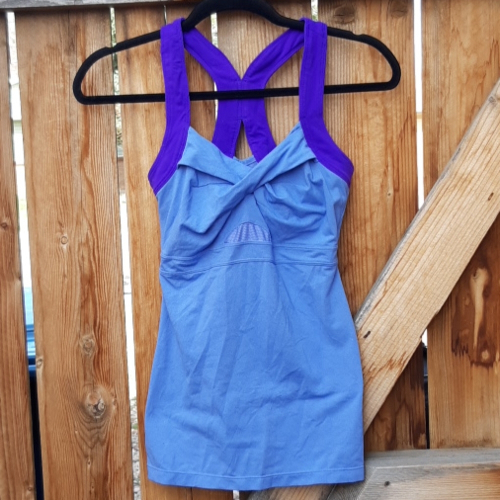 Athleta purple athletic workout tank top sz small